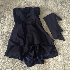 Princess Polly strapless romper with ribbon to tie , size 2, worn once